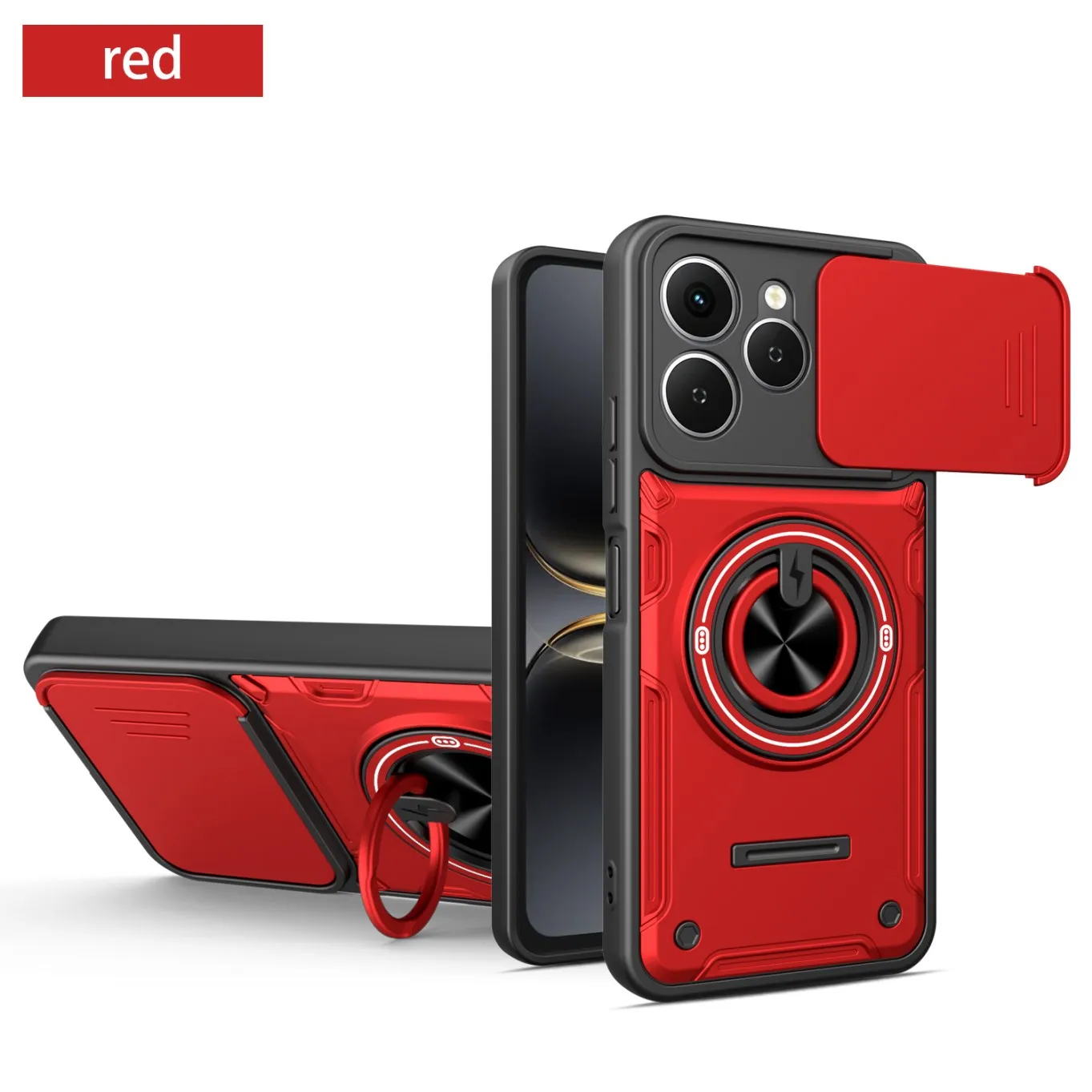 Stoßfeste Schutzhülle für Tecno Spark Go 20 20C 40 40C Pro Plus GO 1 3 POP 8 9 Kameraschutz Magnetring-Ständer-Cover – Detail 14