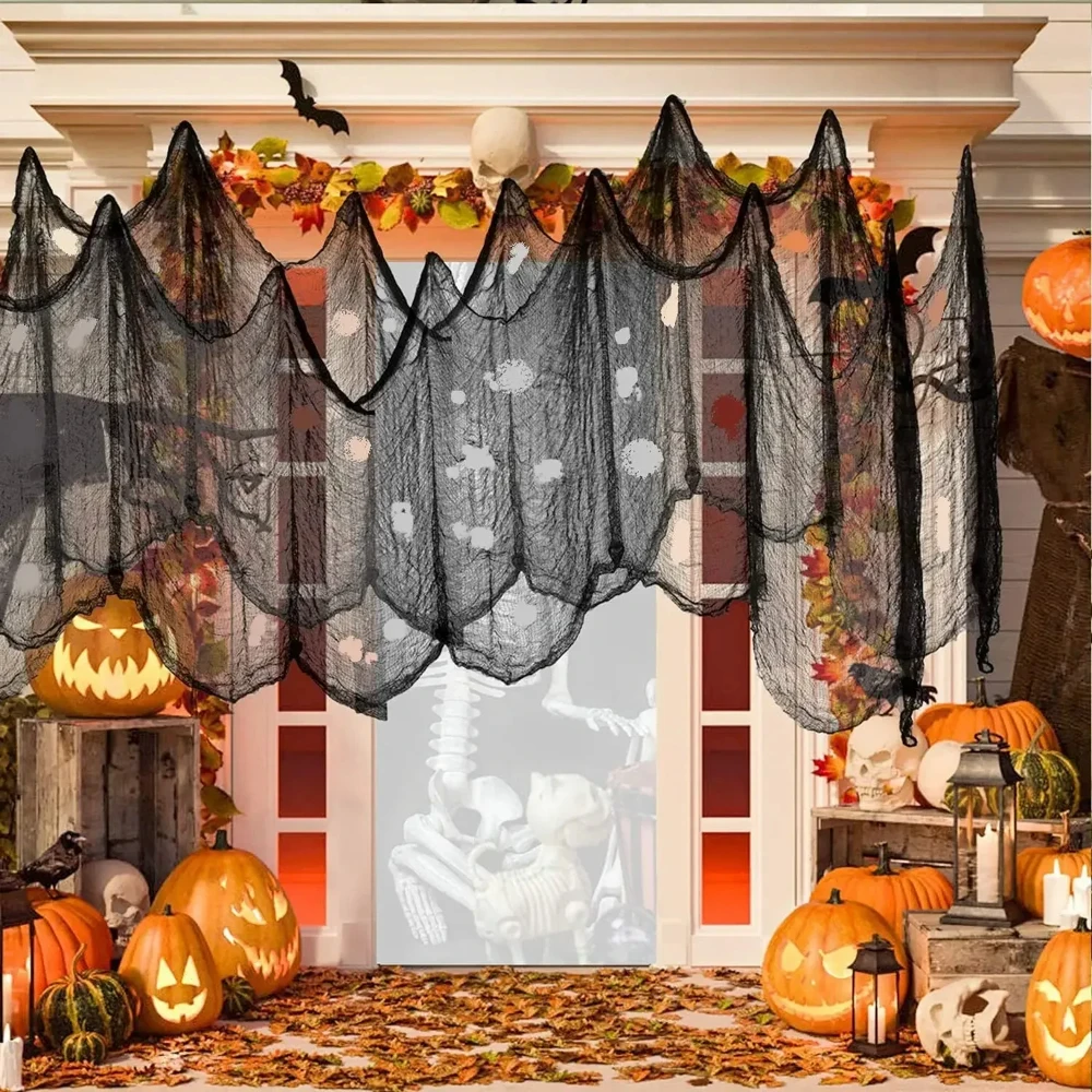 

Horror Halloween Gauze Decorations Bloody Ragged Cloth Bandage Scary Props Room Staircase Indoor Outdoor Haunted Party Decor