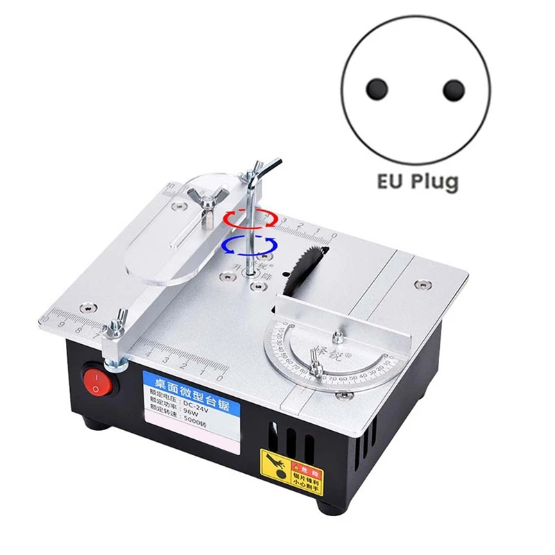 Mini Table Saw Woodworking Electric Bench Saw DIY Model Crafts Cutting Tool 96W Electric Desktop Saws EU Plug