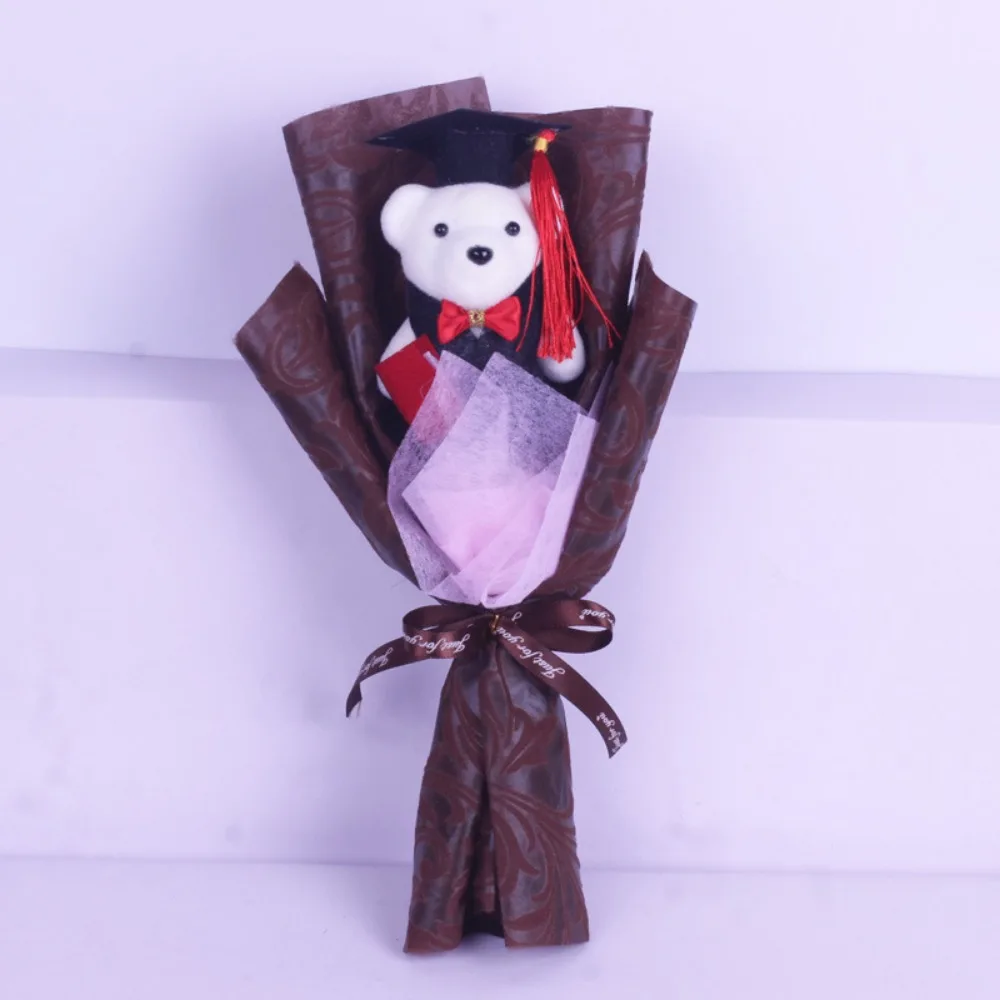

Bouquet Decoration Graduation Bear Bouquet Cartoon Lovely Bear Plush Bouquet Plush Bear Elegant Doctoral Bear Toy Birthday Party