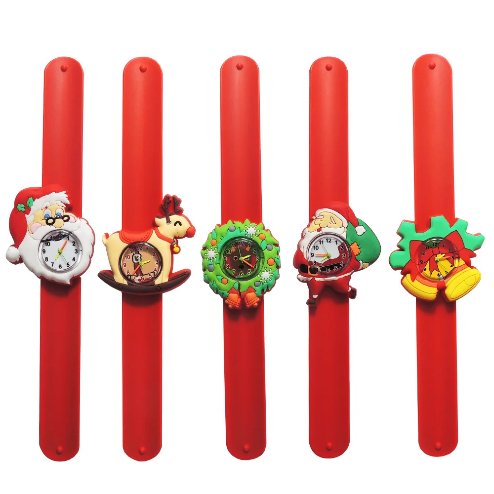 Nuovi orologi per bambini in Silicone giocattoli Cartoon babbo natale Elk Bell ghirlanda di natale orologio sportivo per bambini ragazzi ragazze regali di natale