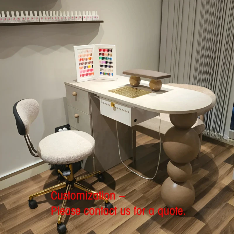 custom.M2 Hot Modern Custom Salon Furniture Style Nail Care Manicure Station White Beauty Salon Single Nail Table Salon
