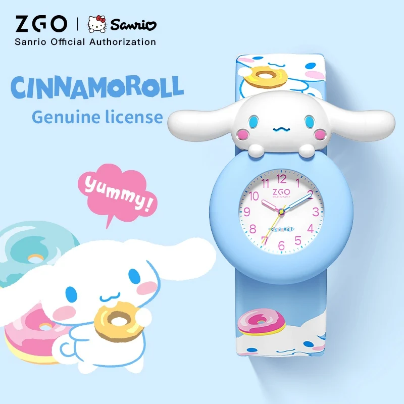 ZGO Sanrio Cinnamoroll Jam Tangan Anak, Uniseks, Tali Silikon, Jam Tangan Menyala Dalam Gelap Tahan Air Lucu untuk Anak-anak 307