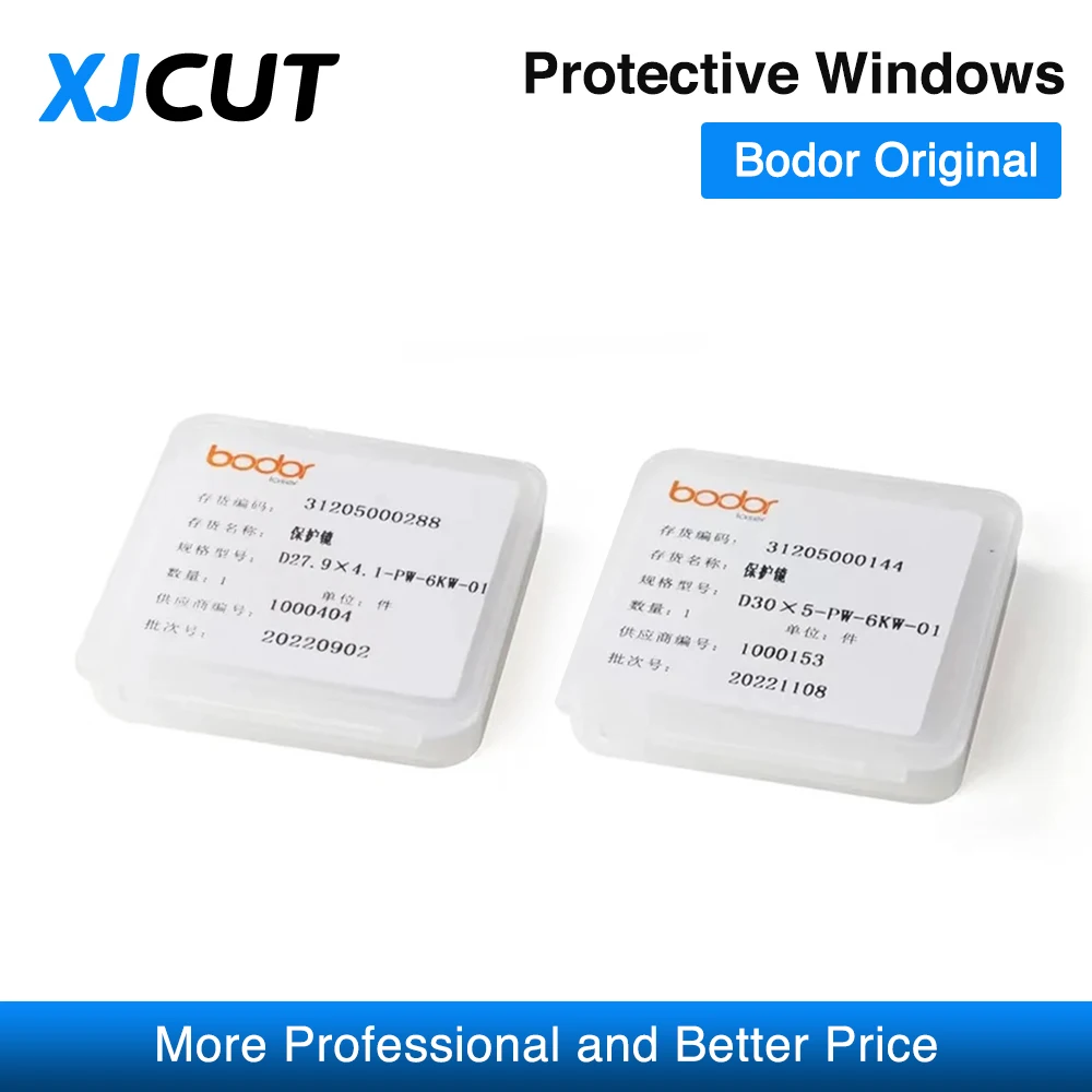 XJCUT Original Bodor Protective Windows lente ottica 27.9x4.1 30x5 37x7 lente Laser a fibra per testa di taglio Laser a fibra Bodor