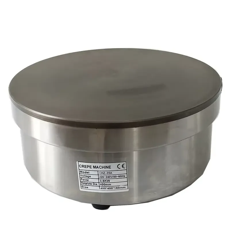 2000W Commercial Gas Pancake Maker 400mm Baking Pan Manual Rotating Crepe Machine for Restaurant Kitchen Use High Efficiency