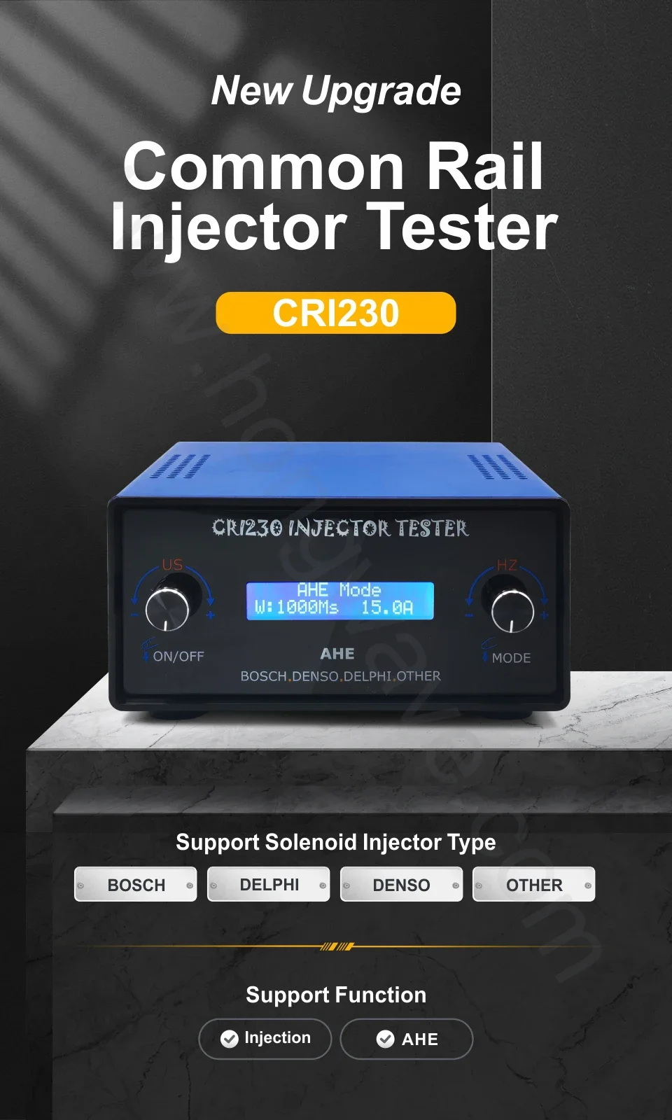 جهاز اختبار حاقن السكك الحديدية المشتركة بالديزل الكهرومغناطيسي مع AHE C9 BOSCH110 من CAT DENSO DELPHI #1