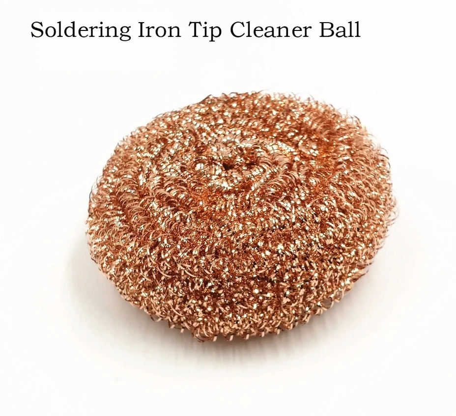 NOVFIX 10pcs Welding Soldering Solder Iron Tip Cleaner Cleaning Steel Wire Sponge Ball Welding Soldering Accessories