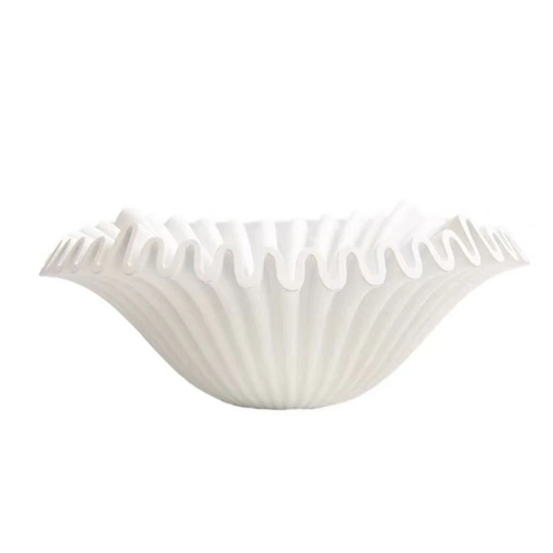 

Modern wabi sabi minimalist resin fruit plate, home living room storage ornament, desktop soft tray decoration