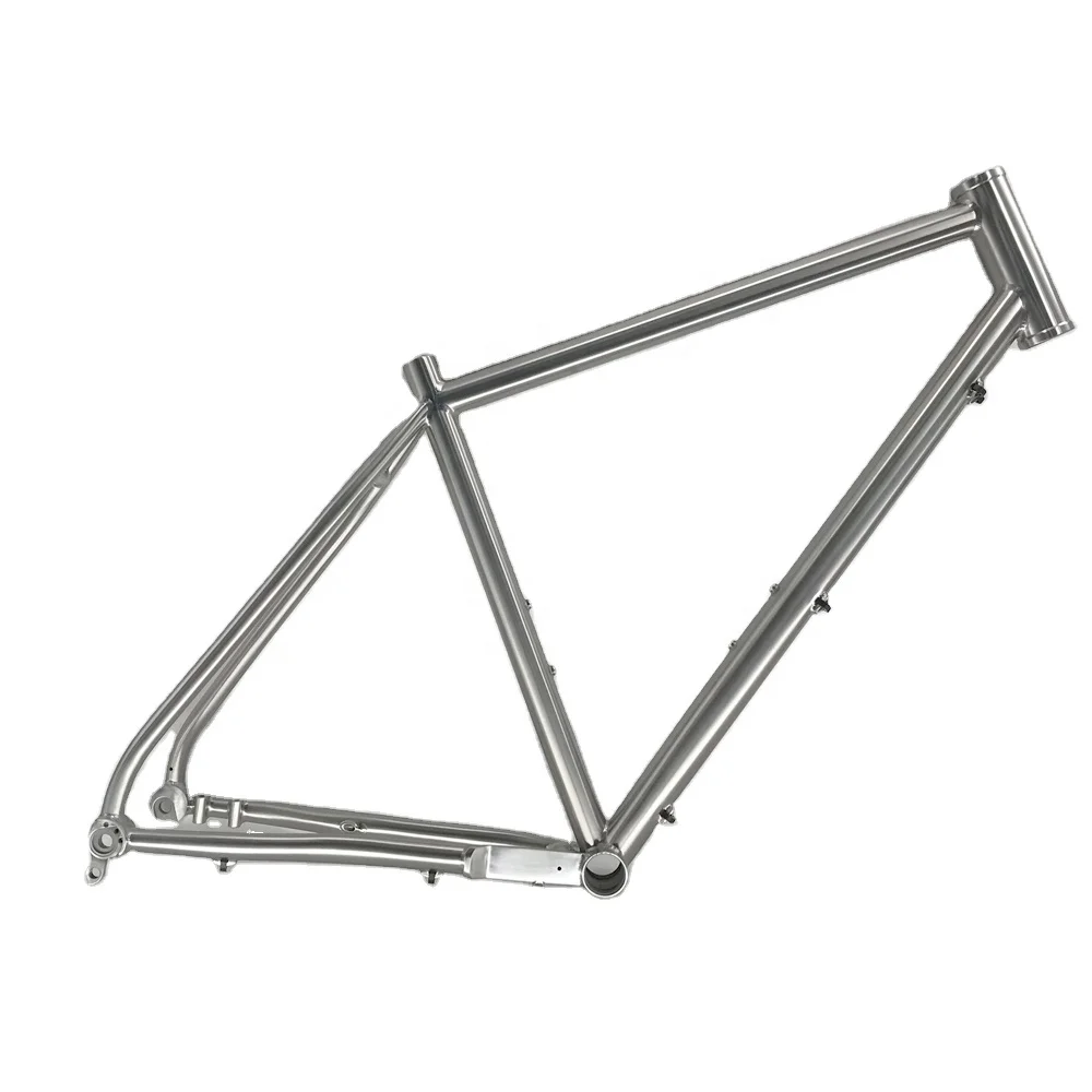 titanium touring road bicycle frame titanium gravel bike frame for flat mount brake