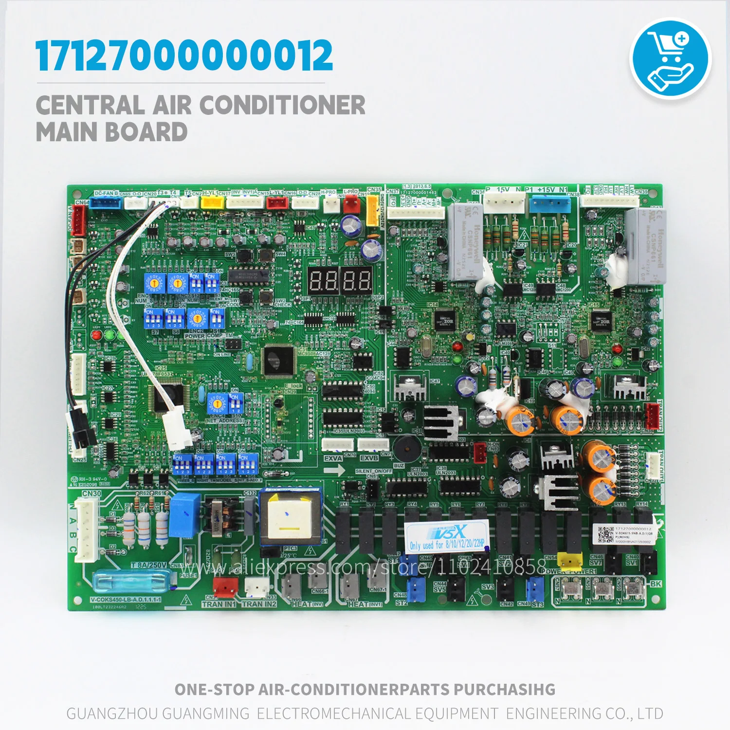 Placa principal de controle 17127000000012 V-COKS450-LB-A para unidade externa Midea VRF apenas 8/10/12/20/22HP V-EOK615-SNB-A.D.1 novo