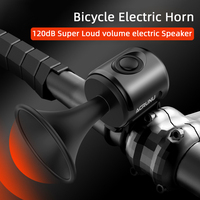 Bike Electronic Loud Horn 120db Warning Bicycle Bell Bicycle Handlebar Alarm Bell MTB Bike Accessories For Kids Scooters Bikes