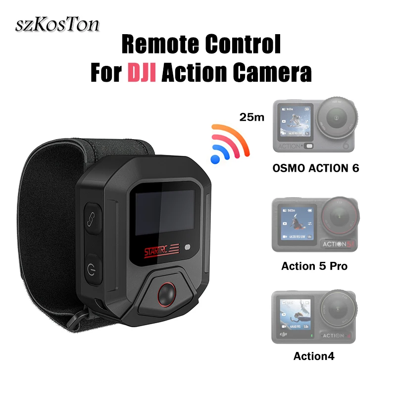 

Аксессуары для камеры, беспроводной пульт дистанционного управления Bluetooth для DJI OSMO ACTION 4/5 Pro/6, детали спортивной камеры