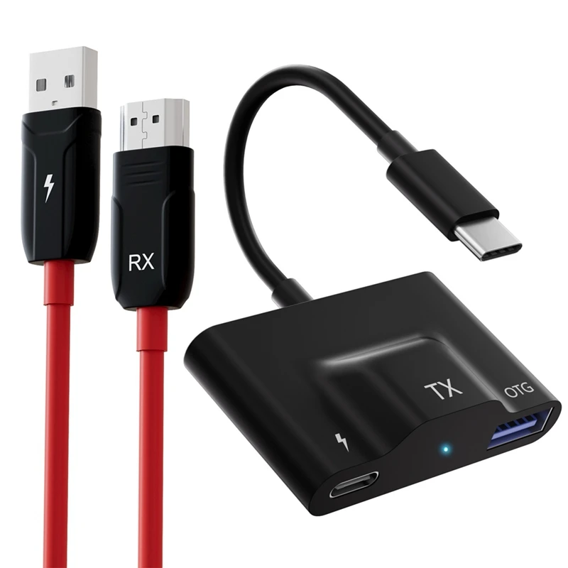 

Беспроводной совместимый передатчик и приемник, беспроводная связь USB C, совместимая с потоковым видео-аудио на телевизор/монитор-AU47