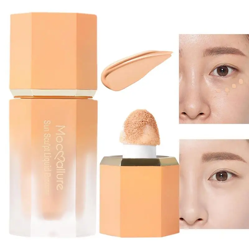 Contouring Stick Waterproof Full Coverage Makeup Face Contouring With Cushion Tip Applicator Enhance Skin Tone Liquid Concealer