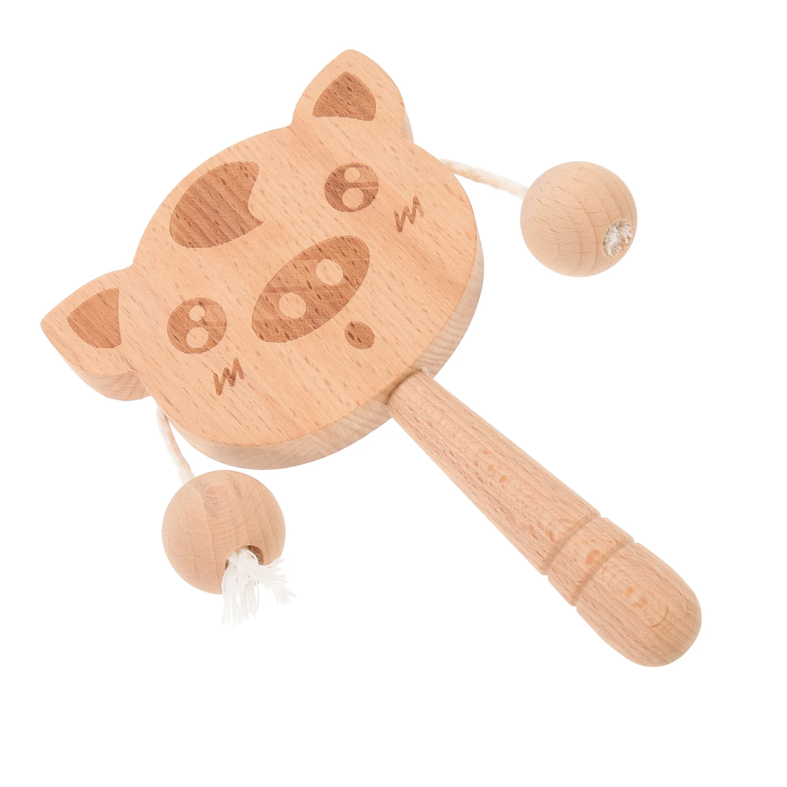Hand Drum Wooden Adorable Puzzle Kids Educational Plaything Toddler Cartoon Shape -drum Baby