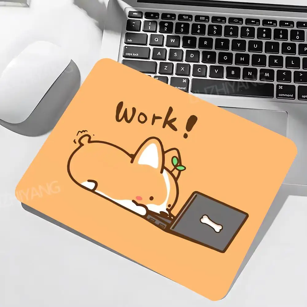 Gaming Cute Mouse Pad Small corgi Shiba inu Pc Accessories Deskmat Mousepad Gamer Keyboard Mats Anime Mause Pads Kawaii Laptops