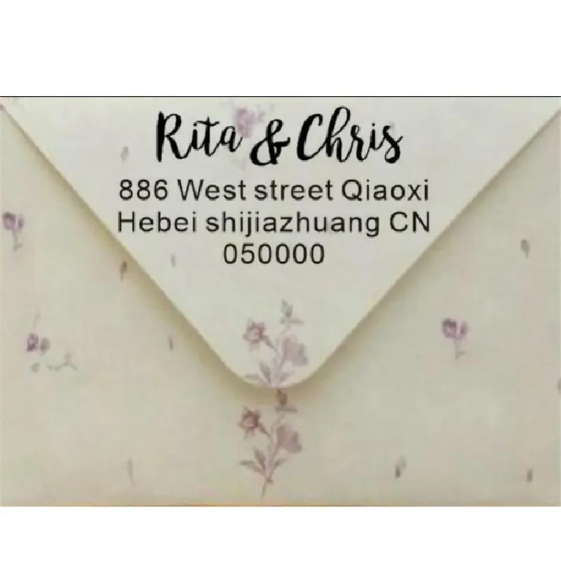 Personalized Custom Family name Return Address Self Inking Stamp Rubber for Wedding Return address Party invitation ink stamp