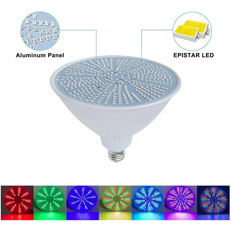 Imagem -04 - Led Piscina Lâmpada 120v 40w Rgb Mudança de Cor para Interior Substituição para Pentair e Haward Dispositivo Elétrico