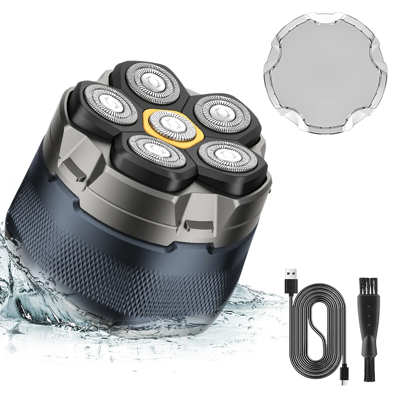 

RESUXI FK-8750 New Men's Bald Head Electric Shaver 6D Magnetic Razor Hair Trimmer Rechargeable LED Waterproof Face Hair Cutting