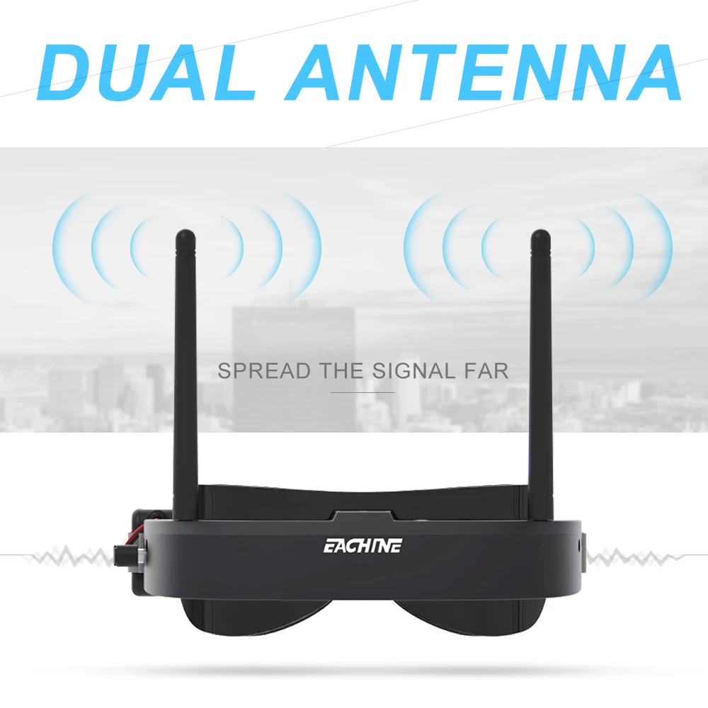 Eachine EV100 720*540 5.8G 72CH FPV Goggles With Dual Antennas Fan