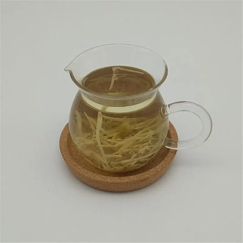 Posavasos redondos con corchos C7AC, 5 uds., posavasos madera resistente calor, soporte para tazas café y bebidas