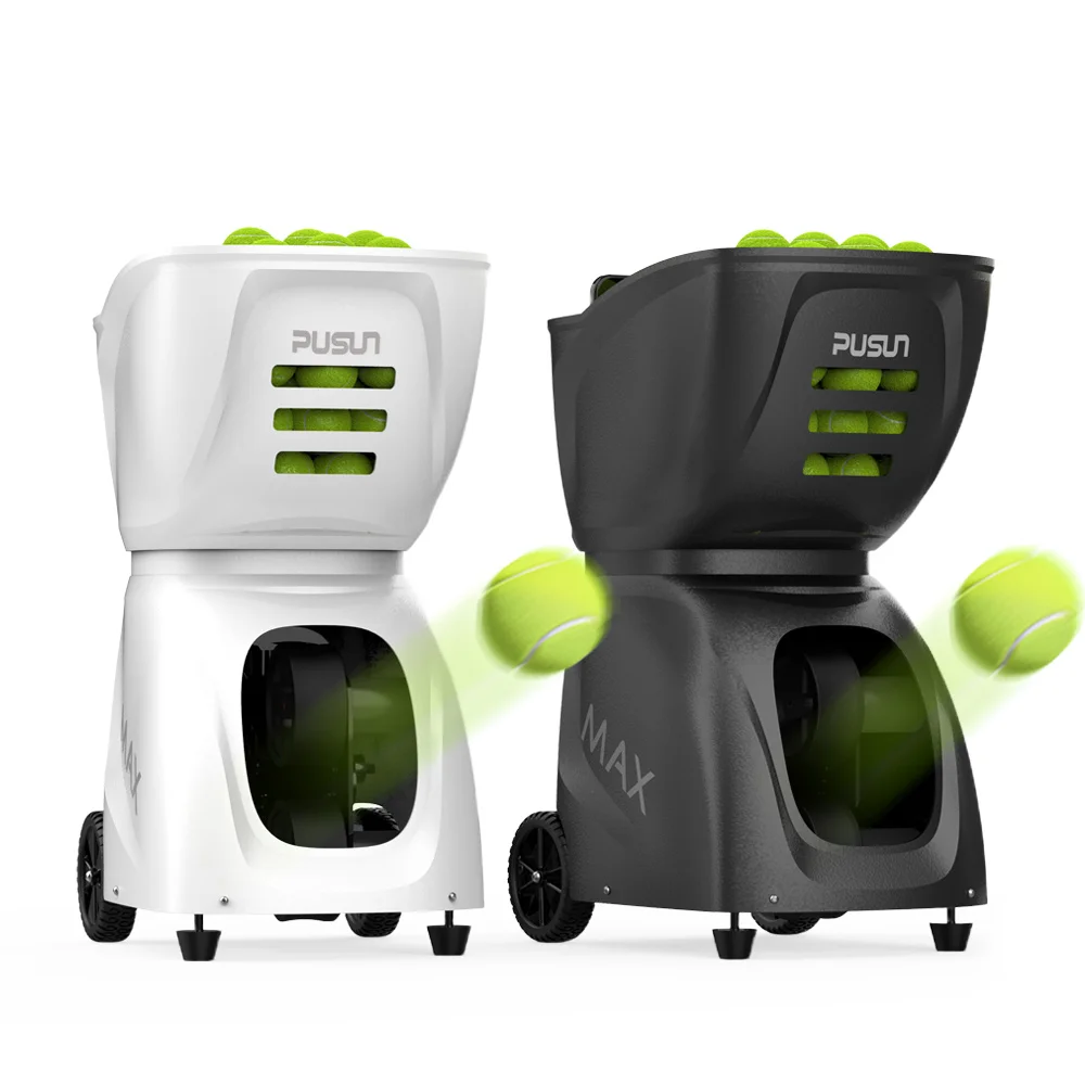PUSUN PT MAX C Portable Tennis Ball Feeder APP Iwatch Control Full Court Adjustable Speed for Players Coaches