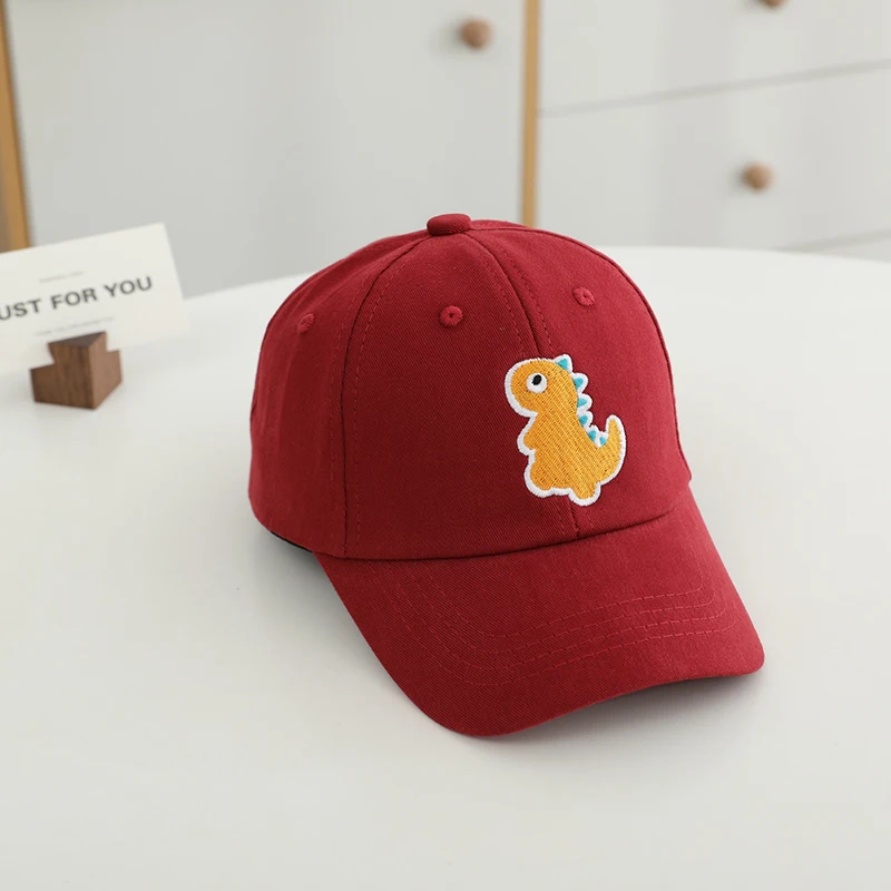 School Baby Boy Baseball 2024 Summer Embroidered Dinosaur Children Outdoor Kids Caps for 2-8Years Adjustable Sports Hats