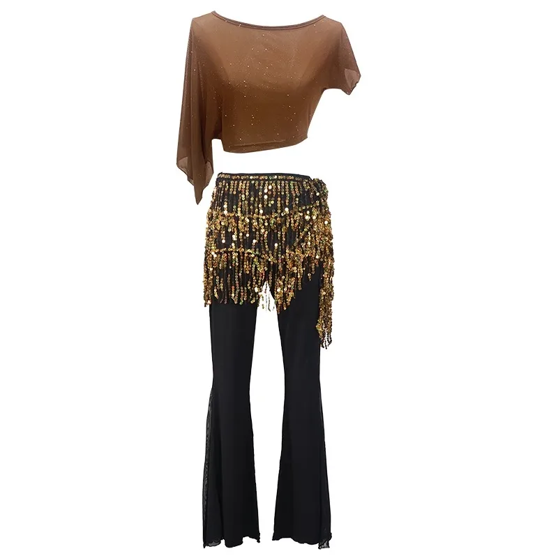 ที่กําหนดเอง Belly Dance เครื่องแต่งกายเซ็กซี่อารมณ์ Eastern Dance Performance ชุดสร้างแรงบันดาลใจพู่ผ้าพันคอสะโพกผ้าพันคอชุด