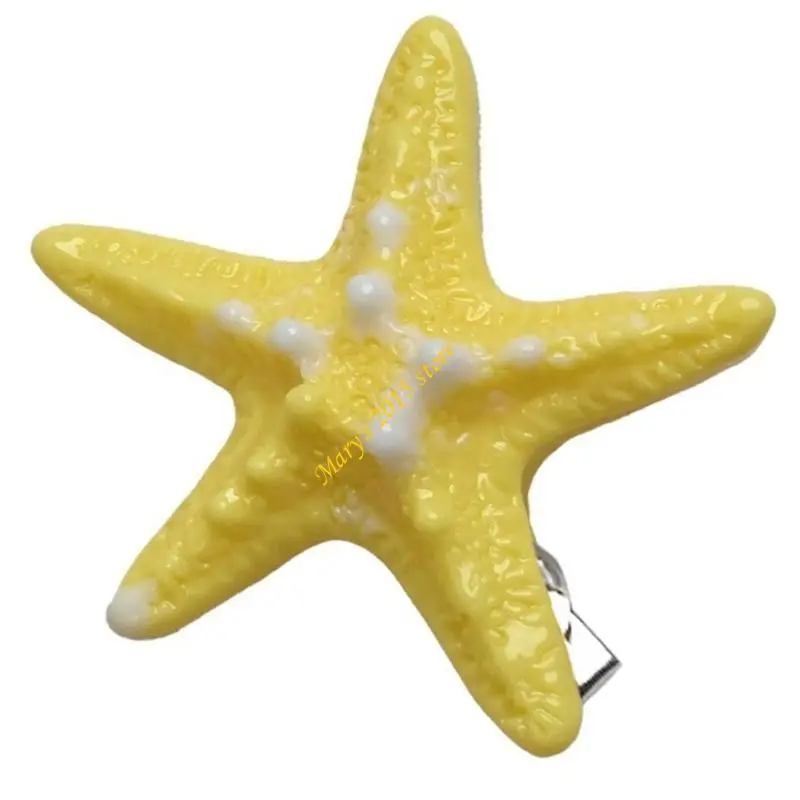 E15F Fashion Hair Clip Strong Star Star Fish Barrette للأطفال البالغين ملابس مختلفة