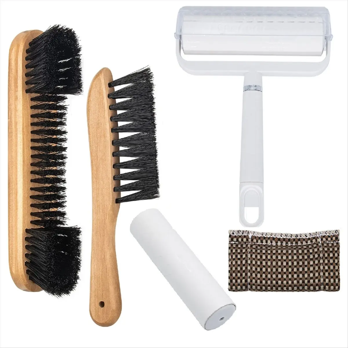 AA14 Pool Table Brush Set Wooden Handle Cleaning Tool Brush and Knife Brush for Pool Table Soft Nylon Bristles Tablecloth