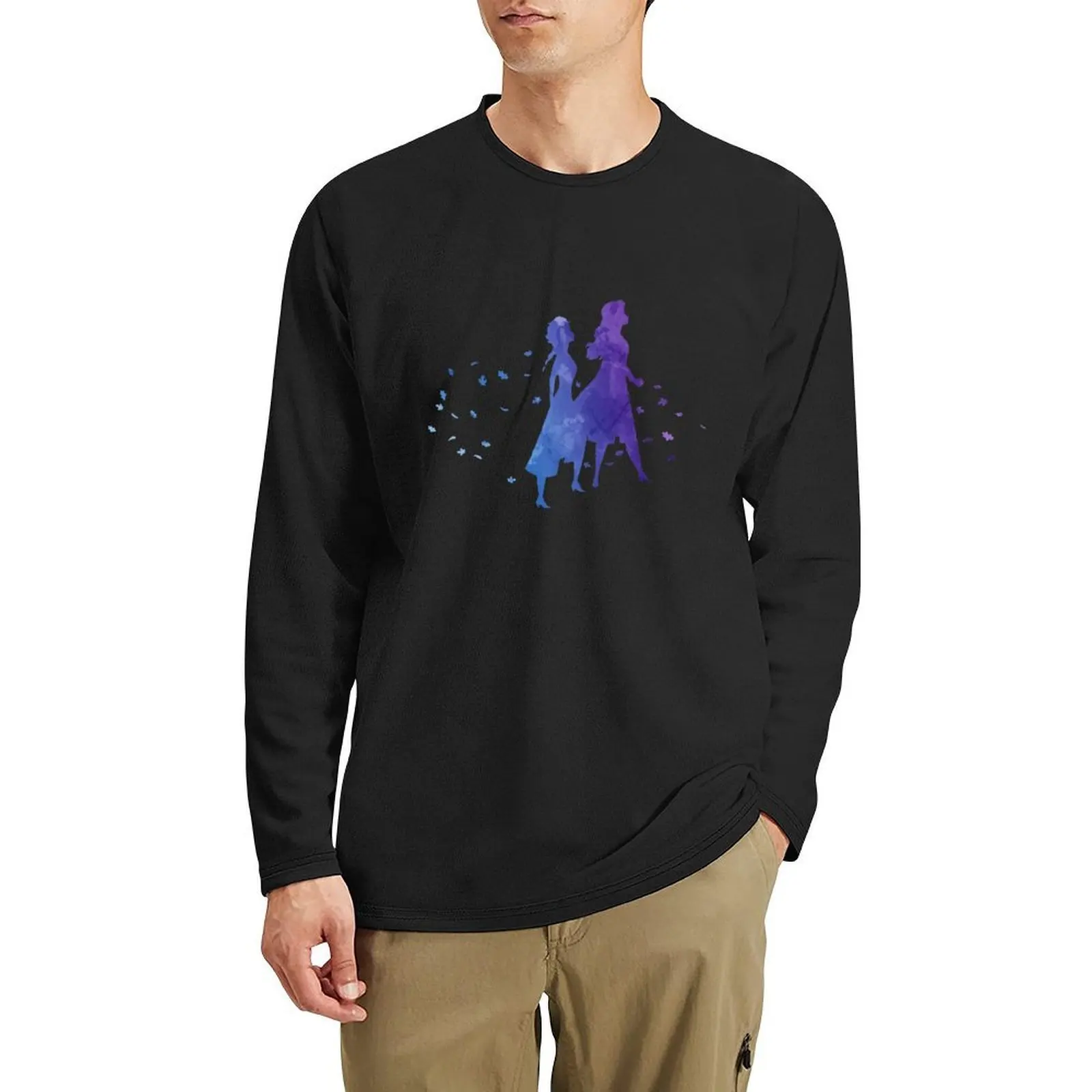 

Sisters Inspired Silhouette Long T-Shirt anime custom t shirts oversized t shirt black t shirts oversized shirt men