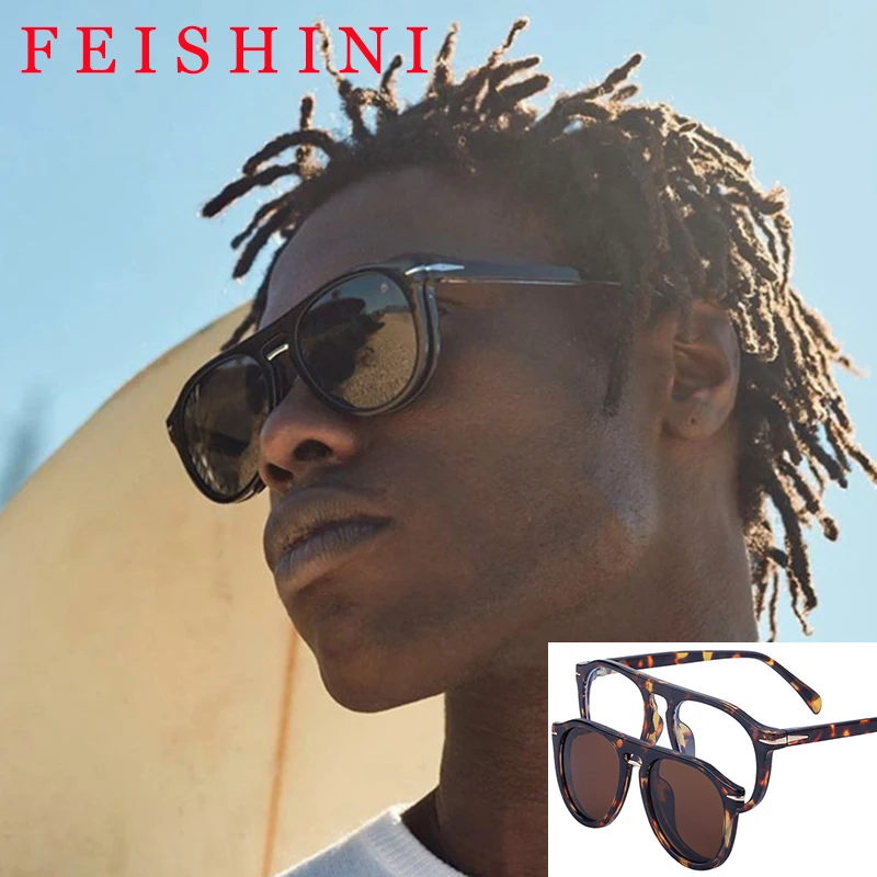 

Feishini Anti Blue Light Glasses Man Blocking Filter Reduces Eyewear Strain Clear Gaming Computer Clip Sunglasses Men Improve