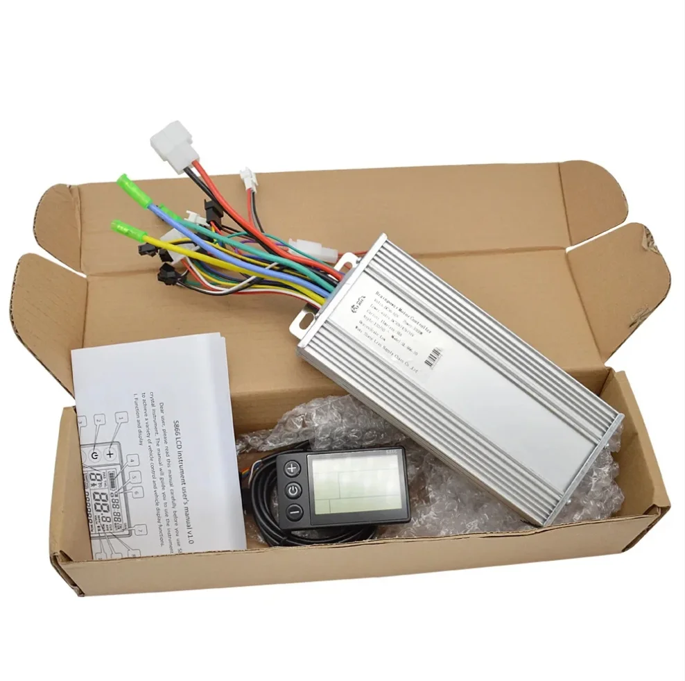 

2026 New - 1000W 36V-60V Motor Brushless Controller S866 LCD Instrument Electric Bicycle Intelligent Control Modification