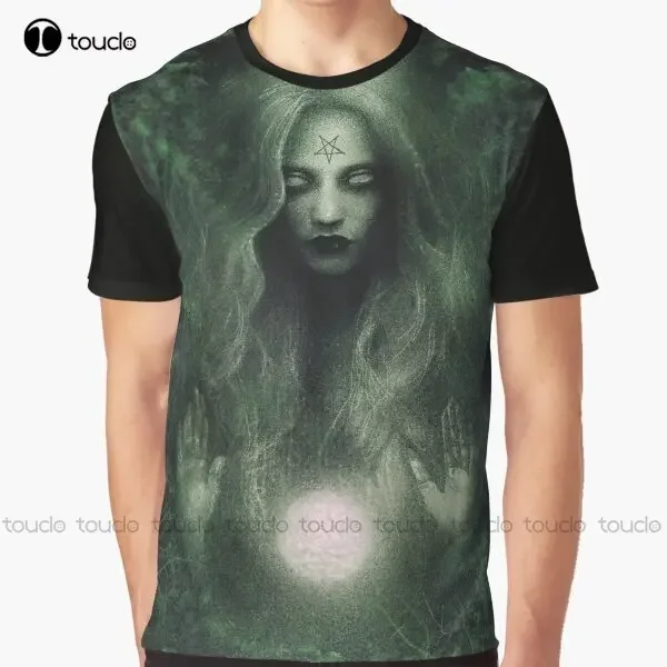 Forest Witch Graphic T-Shirt Custom Aldult Teen Unisex Digital Printing Tee Shirts Custom Gift Xxs-5Xl Streetwear