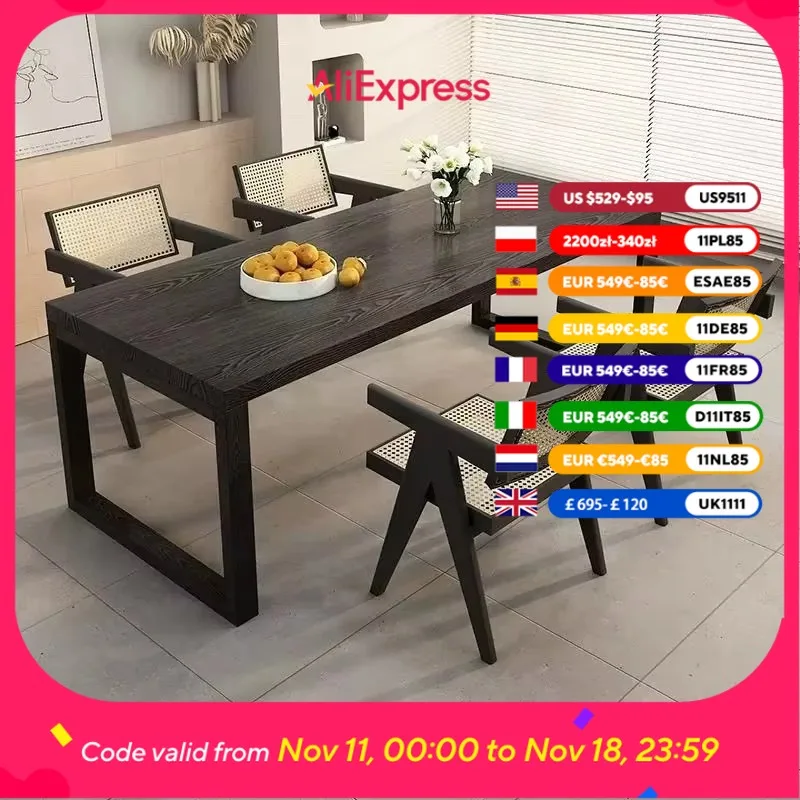 

Study Italian Dining Tables Reading Waterproof Natural Kitchen Dining Tables Wooden Modern Nordic Tavola Da Pranzo Furniture