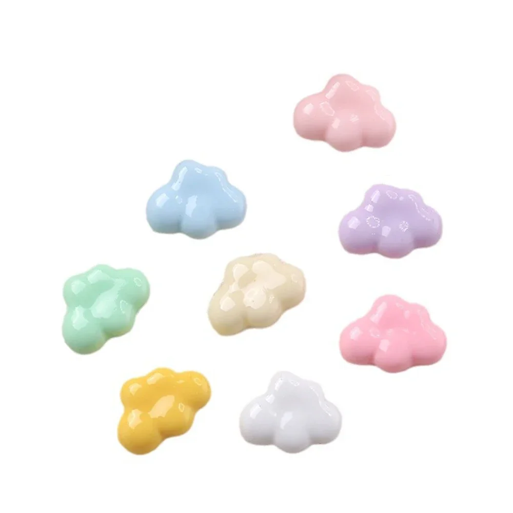 20PCS Shiny Mini Clouds Series Miniature Flat Back Resin Cabochons For Hairpin Scrapbooking DIY Home Decor Craft Accessories