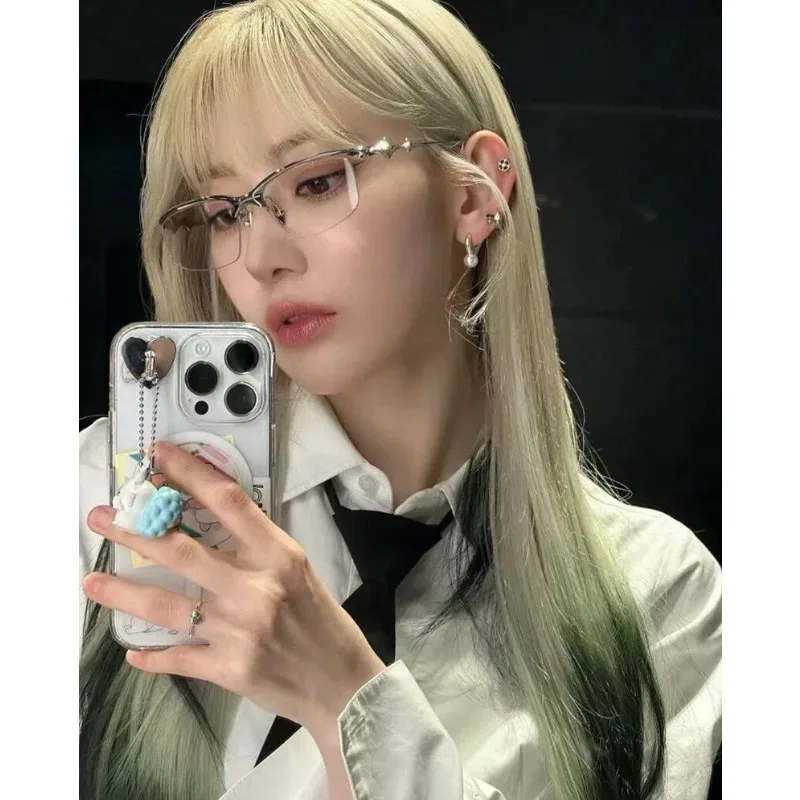 2026 New Gm Style Glasses Titanium Eyewear Silver Rectangle Glasses Anti Blue Light Eyewear Fashion Spectacle Decorative Kro - Image 6