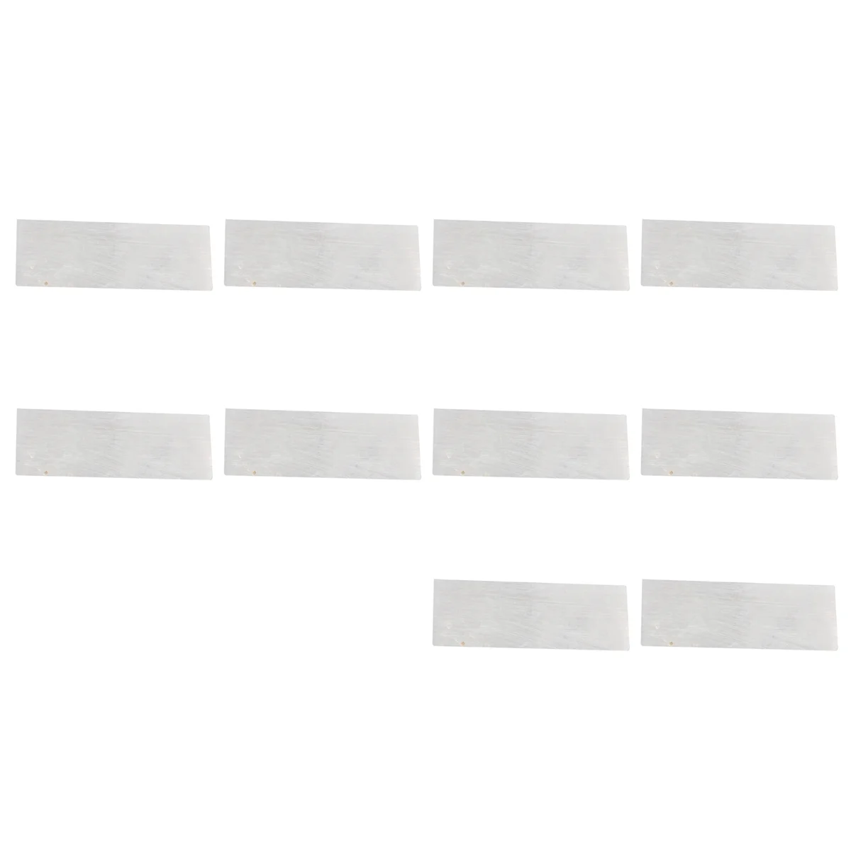 10Pcs Inlay Material White Mother of Pearl Shell Blanks Sheet Rectangle Inlay Material for Guitar