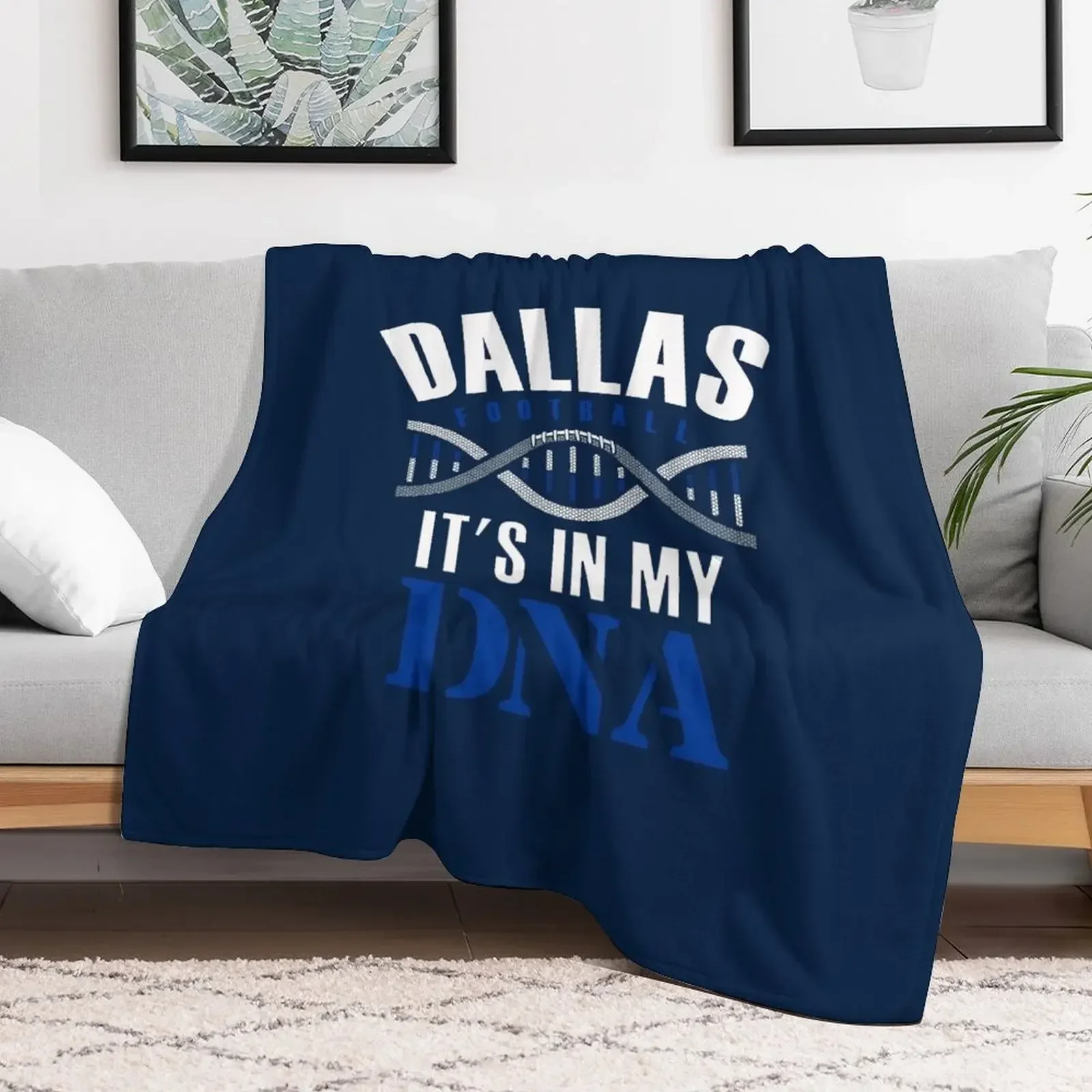 

Dallas Football Fan - It's In My DNA Throw Blanket funny gift Polar Blankets