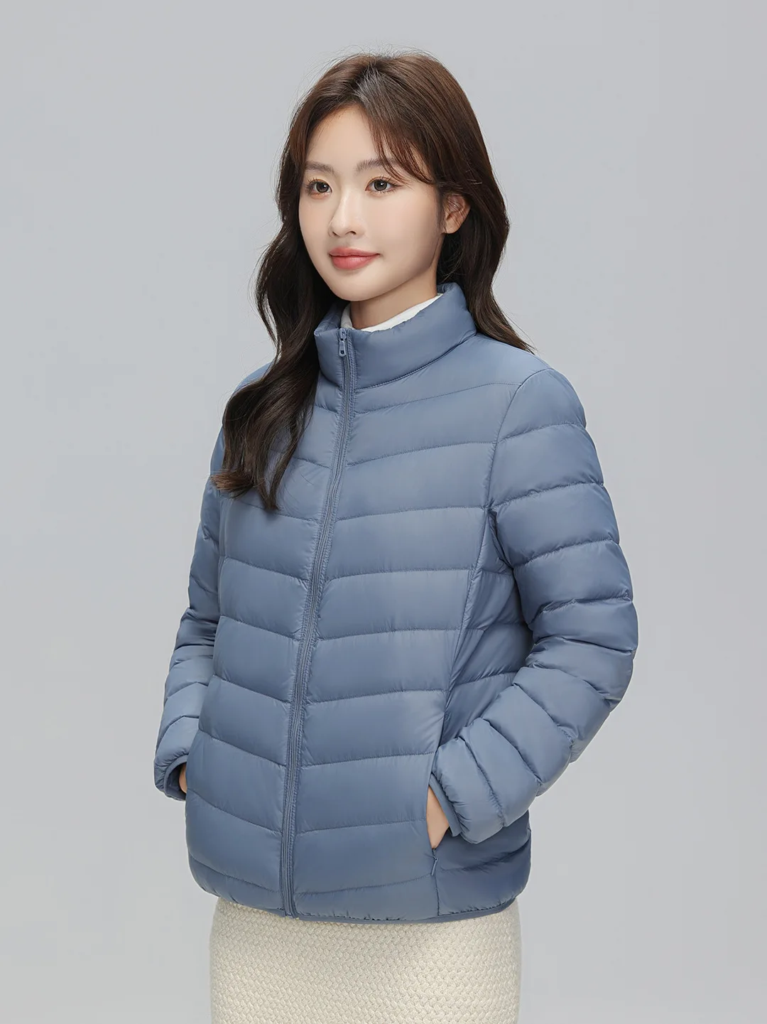 Piumino in piumino d'anatra bianca al 90% da donna invernale leggero trapuntato cappotti caldi giacca a vento casual capispalla oversize all'aperto