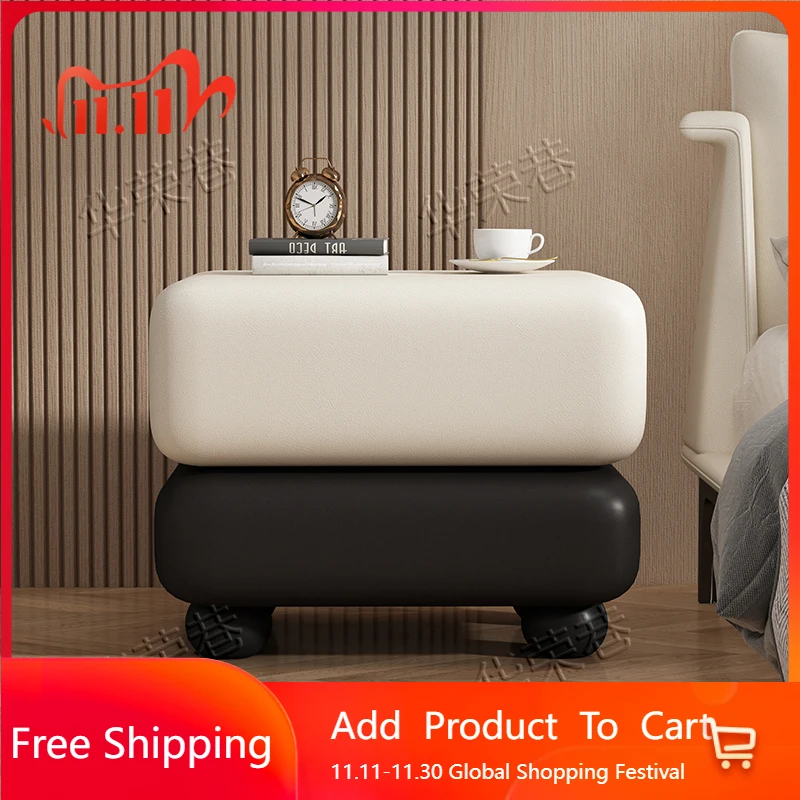 

Organizer Mobile Bedside Table Bedroom Cabinets Drawers Luxury Storage Unique Nightstand Trendy Mesitas De Noche Home Furniture