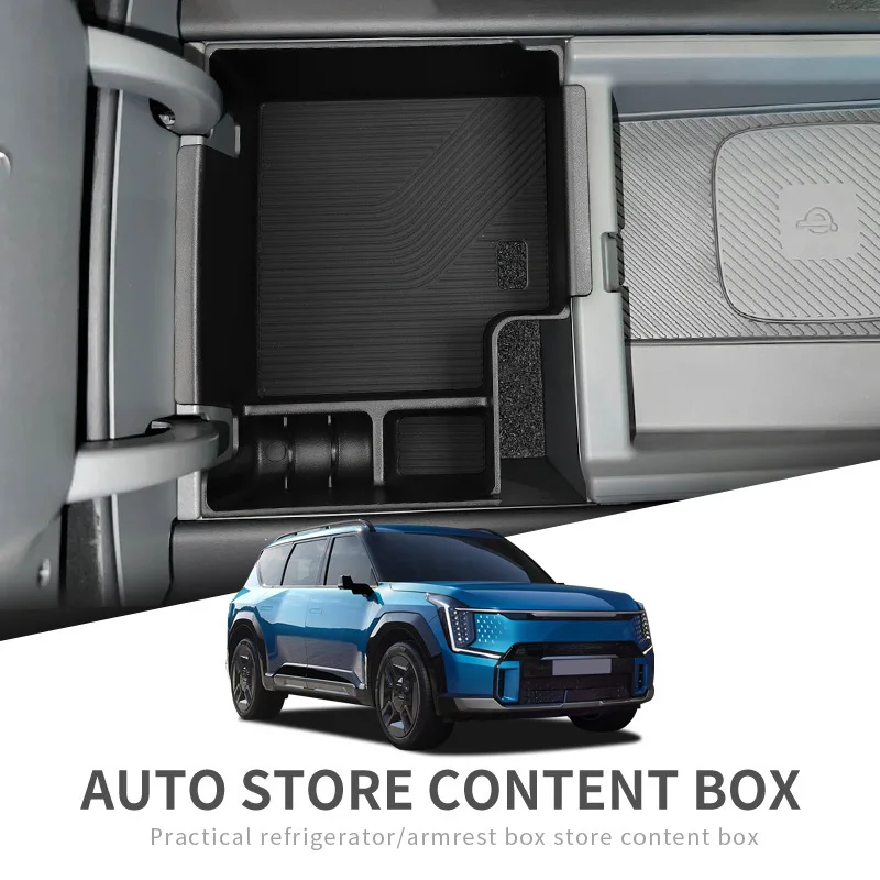 

For Kia EV9 2024-2025 Car Armrest Storage Box Interior Accessories Center Console Storage Case Organizer Tidying Tray