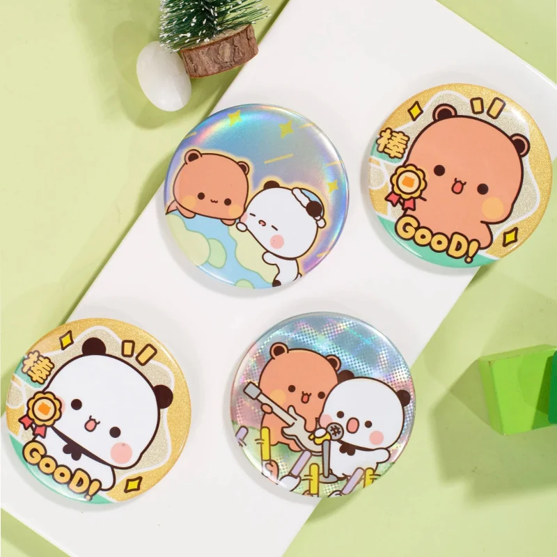 2025 New Original Panda Bubu And Yier Commemorative Badge Cute Pattern Bubu And Dudu Cartoon Panda Collect Brooch New Year Gift