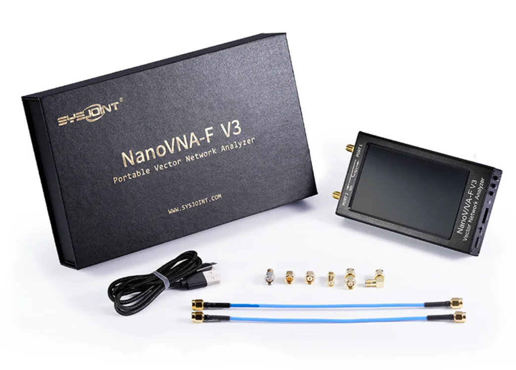 SYSJOINT HF VHF UHF 벡터 네트워크 분석기, 안테나 분석기, SWR VNA 계량기 + 4500MAh 배터리 + 박스, 6G NanoVNA-F V3, 4.3 인치, 6GHz