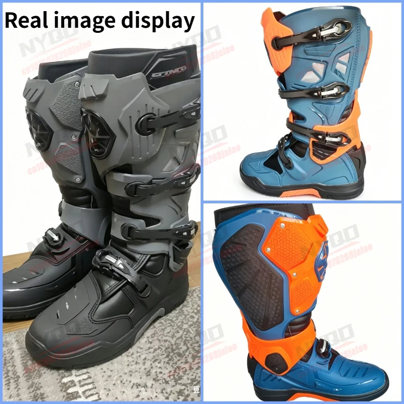 

Long Motorcycle Riding Boots MBM004 Motorcycle Shoes Men's and Women's Sports Boots Cushioning Shock-absorbing Shoes