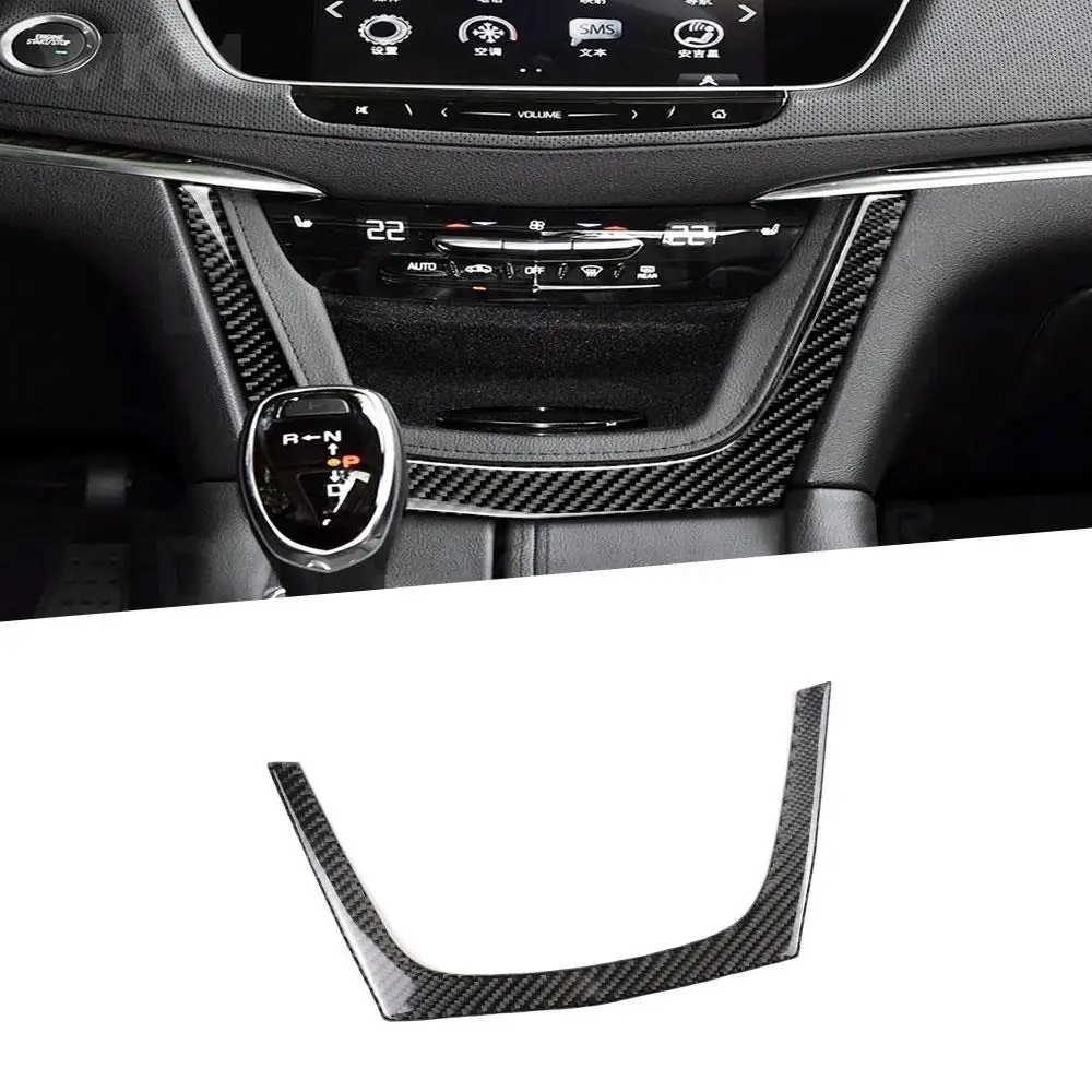 

1 шт. для Cadillac XT5 XT6 2016-2019 ящик для хранения центральной консоли из углеродного волокна, рамка, крышка, автомобильные аксессуары, внутренняя отделка декора автомобиля