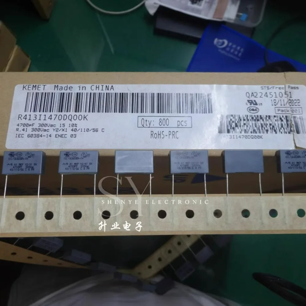 

10PCS AV R413I1470DQ00K 0.0047uf/300VAC 4.7nf 4700pf 4n7 brand-new Y2 15mm film capacitor