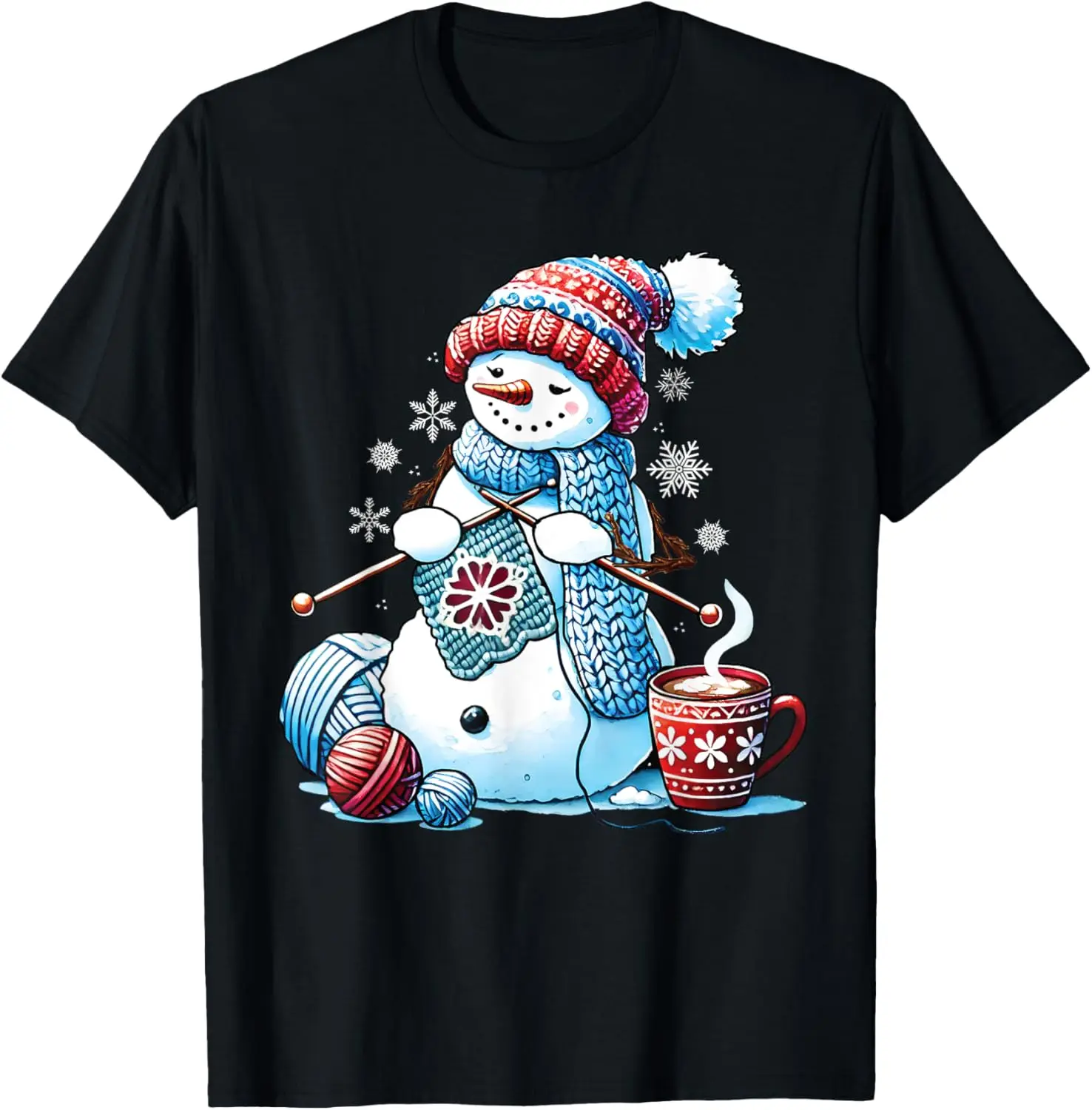 Crochet Nerd Grandma Mom Crocheting Yarn Lover Christmas T-Shirt