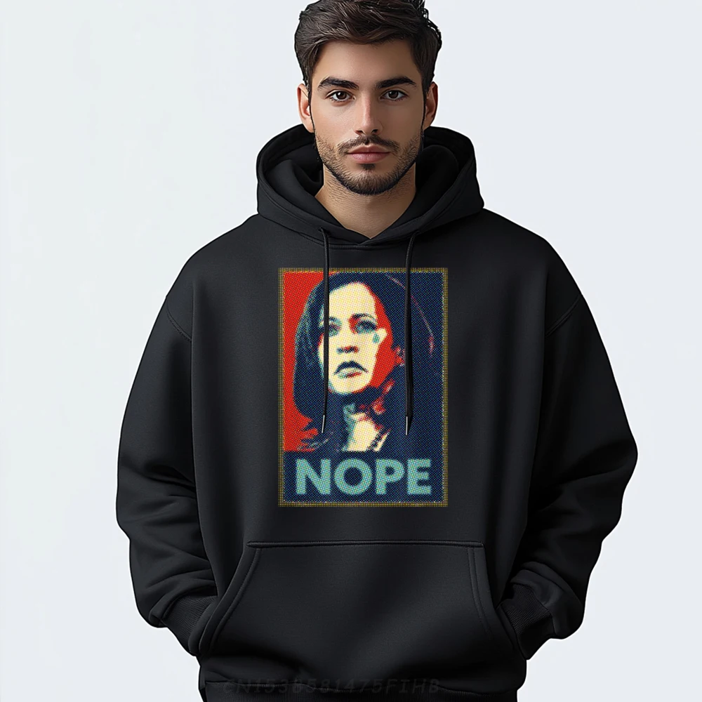 

Newest Women's Hoodies Artbitzkamala Nope Funny Political Election Design Hoodies Crew Neck Long Sleeve Funny Hoodies