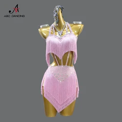 Womens Evening Party Dress Latin Dance Practice Clothes Girls Dancewear Stage Costume Sexy Outfits 2026 Parties Samba Prom Skirt